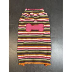 Dog Sweater Size XXL Striped‎ Knit Pink Bone